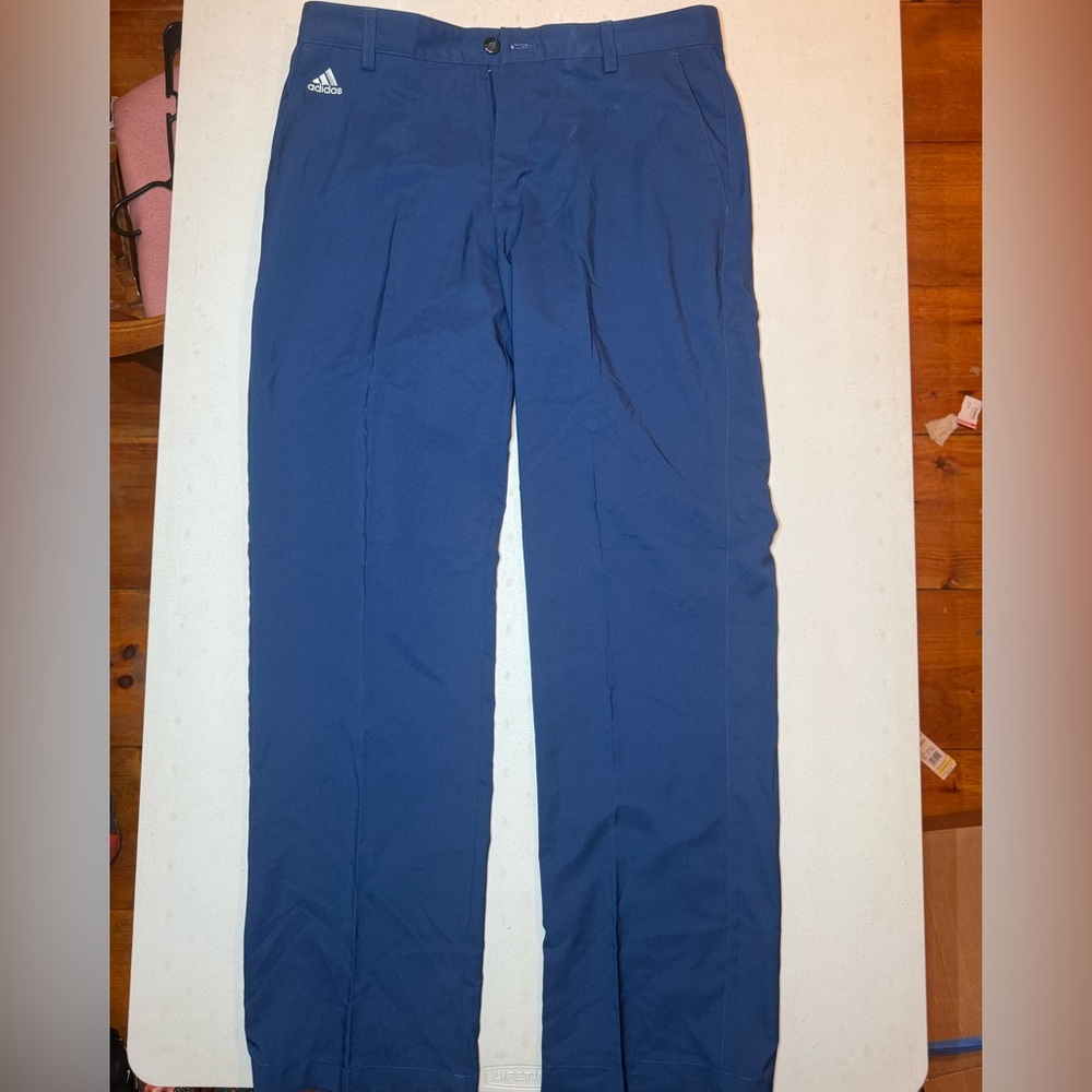 Adidas Golf Pants Mens 32x32 Blue Climalite Stretch Performance